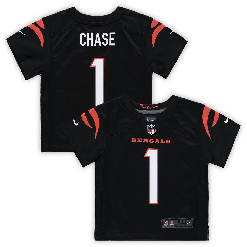 Ja'Marr Chase Cincinnati Bengals Nike Toddler Game Jersey - Black Official NFL Team Apparel Football Fan Gear