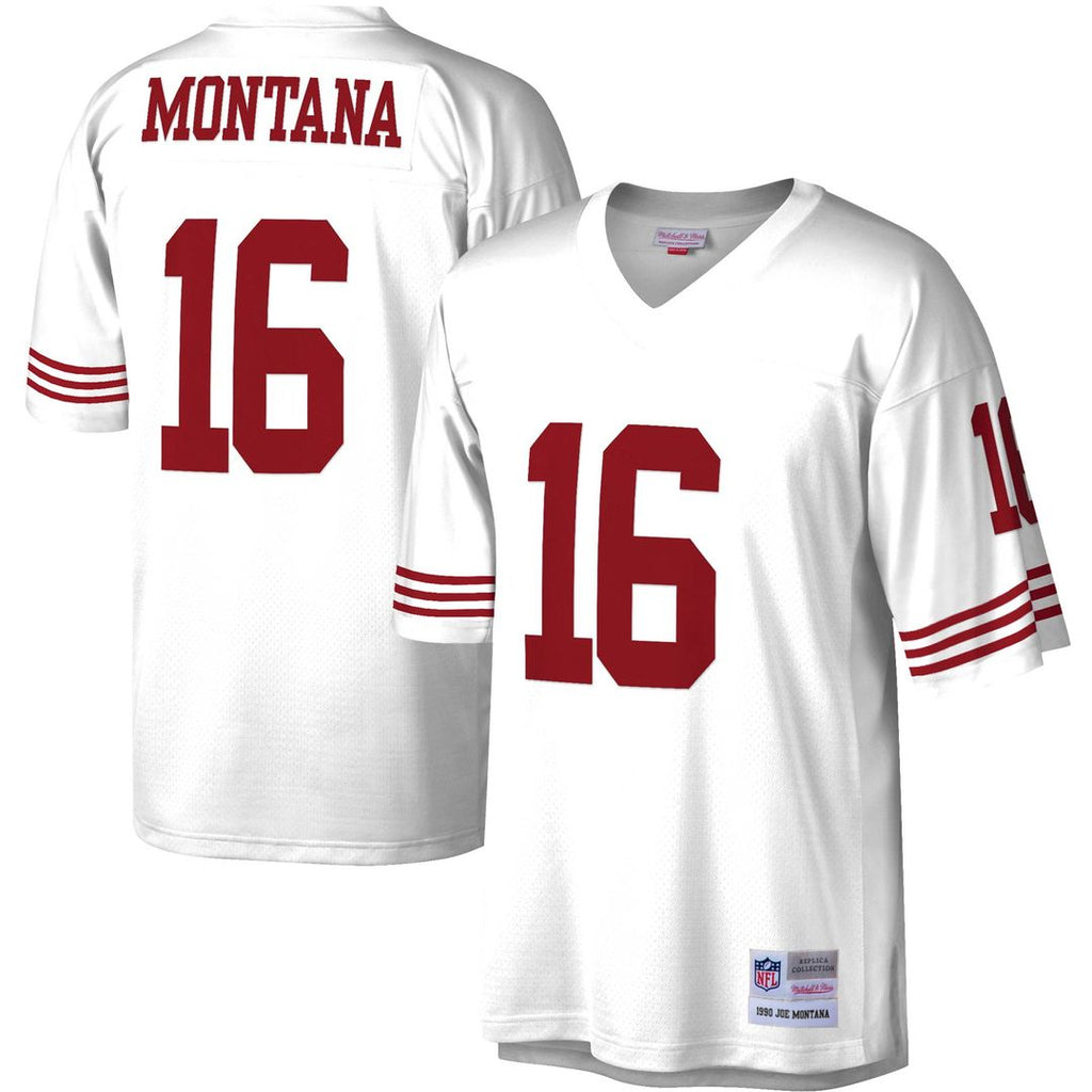 Joe Montana San Francisco 49ers Mitchell & Ness 1990 Legacy Replica Jersey - White Official NFL Team Apparel Football Fan Gear