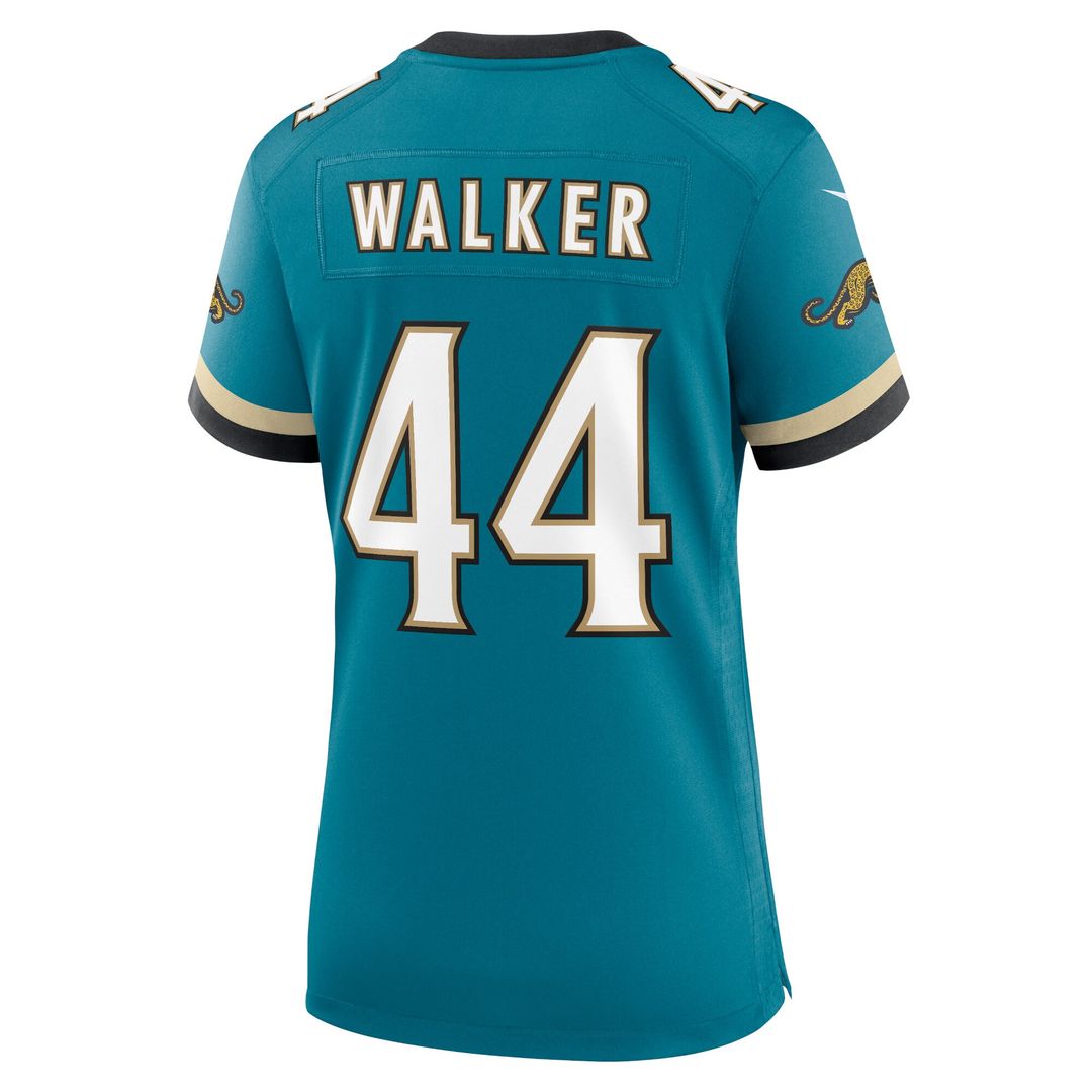 Travon Walker Jacksonville Jaguars Nike Women's Prowler Throwback Game Jersey - Teal Official NFL Team Apparel Football Fan Gear