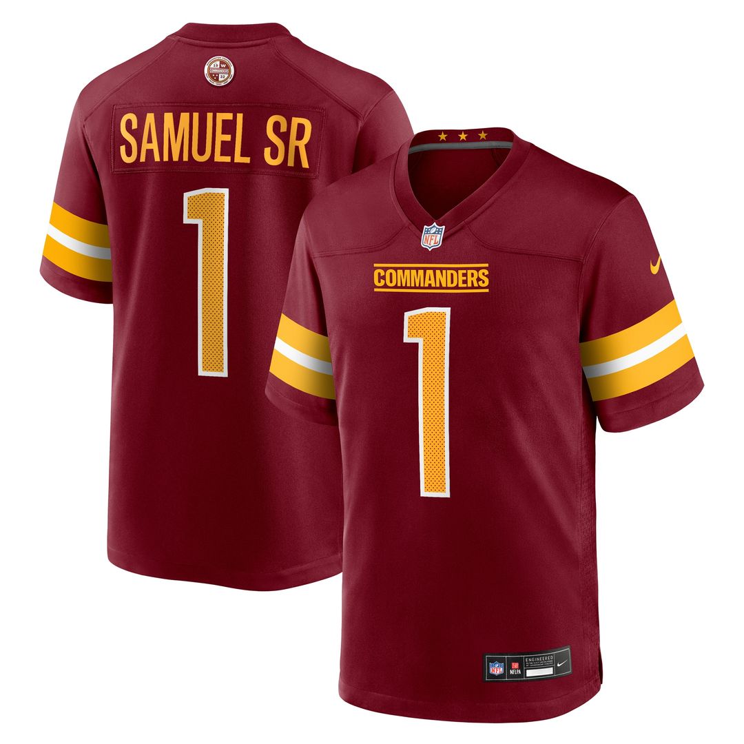 Deebo Samuel Sr Washington Commanders Nike Game Player Jersey - Burgundy Official NFL Team Apparel Football Fan Gear