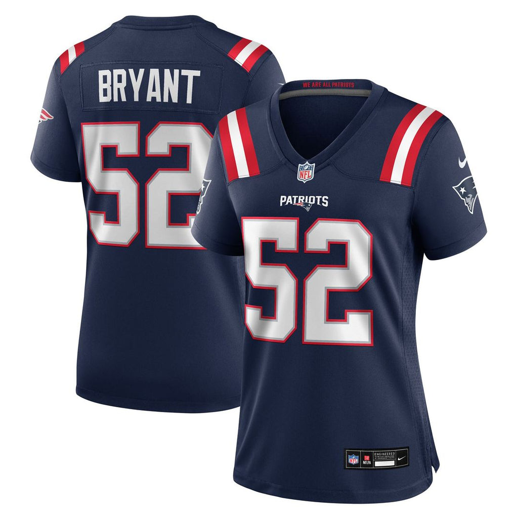 Marcus Bryant New England Patriots Nike Women's Team Game Jersey - Navy Official NFL Team Apparel Football Fan Gear