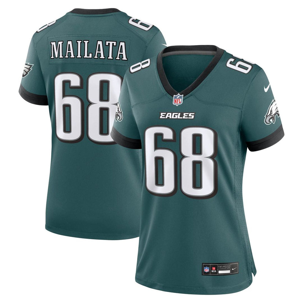 Jordan Mailata Philadelphia Eagles Nike Women's Team Game Jersey - Midnight Green Official NFL Team Apparel Football Fan Gear
