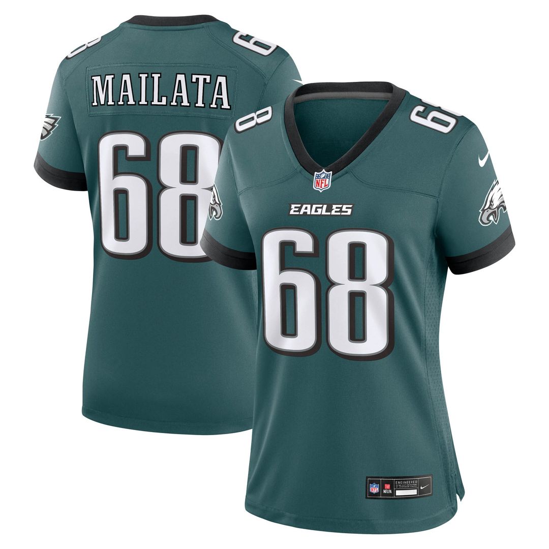 Jordan Mailata Philadelphia Eagles Nike Women's Team Game Jersey - Midnight Green Official NFL Team Apparel Football Fan Gear