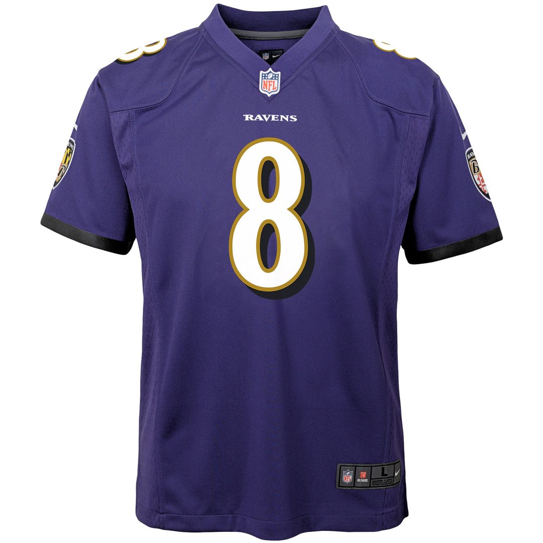 Lamar Jackson Baltimore Ravens Nike Youth Game Jersey - Purple Official NFL Team Apparel Football Fan Gear