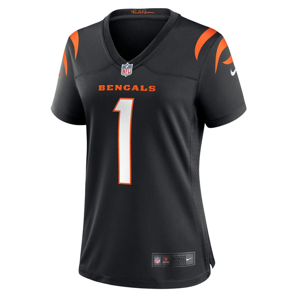 Number 1 Bride Cincinnati Bengals Nike Women's Game Jersey - Black Official NFL Team Apparel Football Fan Gear