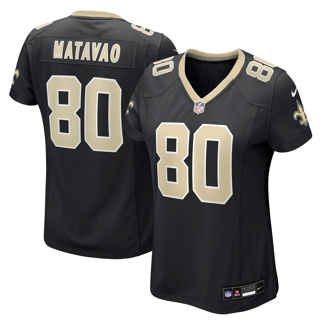 Moliki Matavao New Orleans Saints Nike Women's Team Game Jersey - Black Official NFL Team Apparel Football Fan Gear
