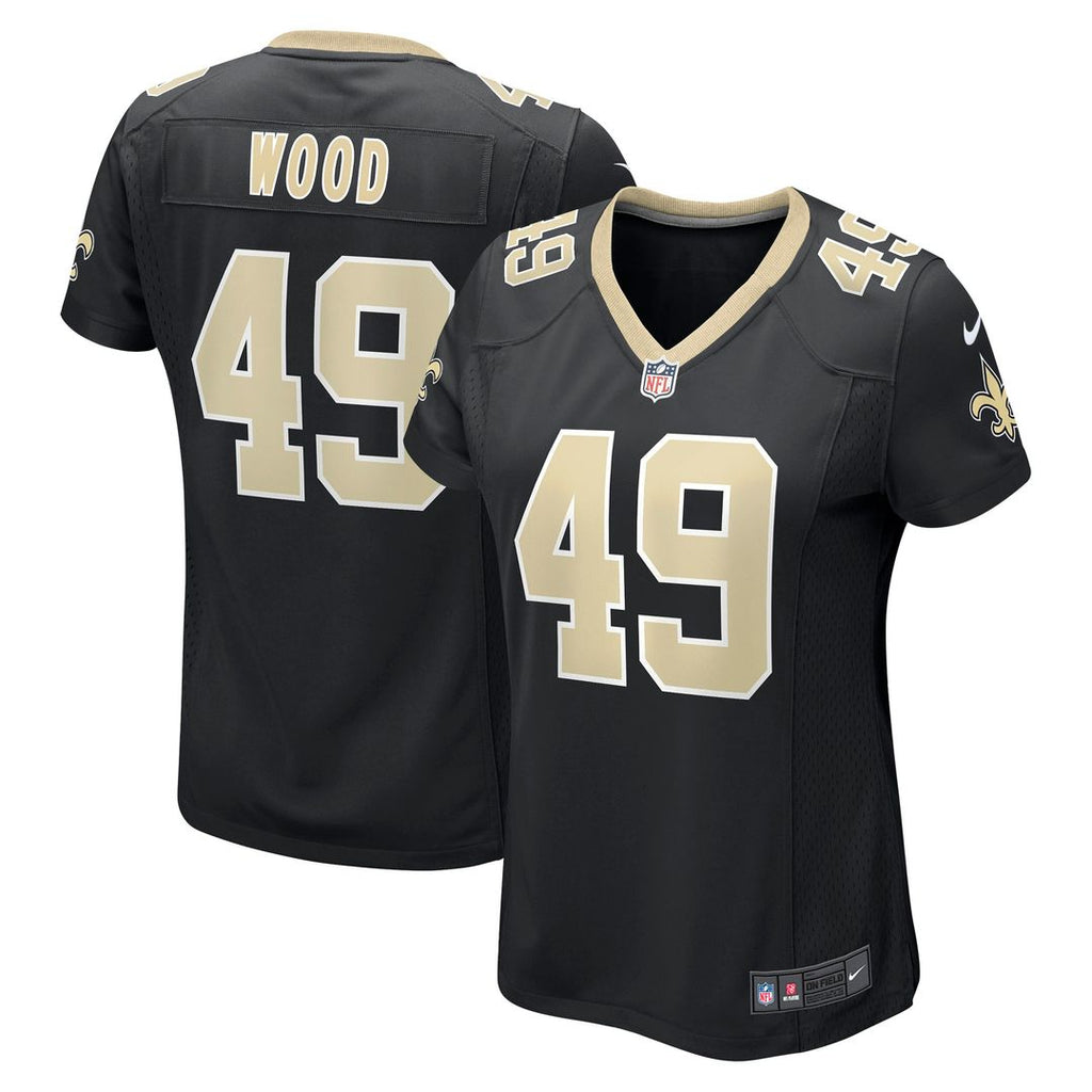 Zach Wood New Orleans Saints Nike Women's Game Jersey - Black Official NFL Team Apparel Football Fan Gear