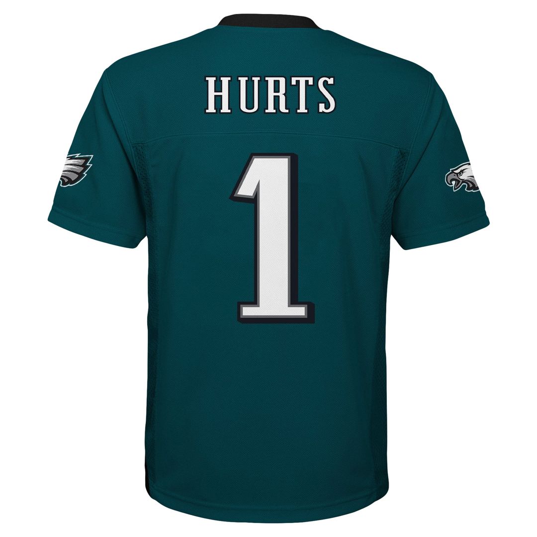 Jalen Hurts Philadelphia Eagles Youth Replica Player Jersey - Midnight Green Official NFL Team Apparel Football Fan Gear