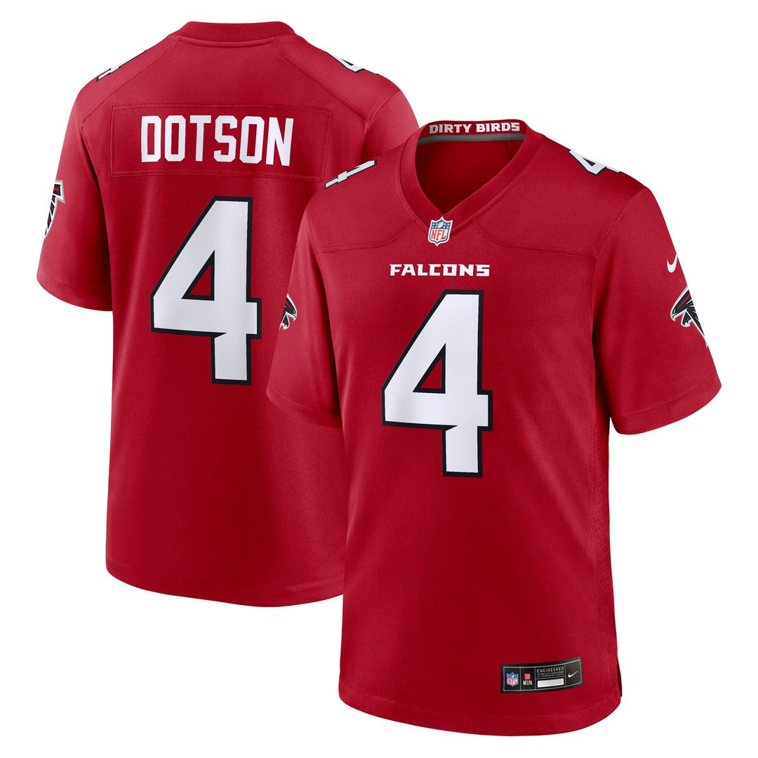 Jahan Dotson Atlanta Falcons Nike Team Game Jersey - Red Official NFL Team Apparel Football Fan Gear