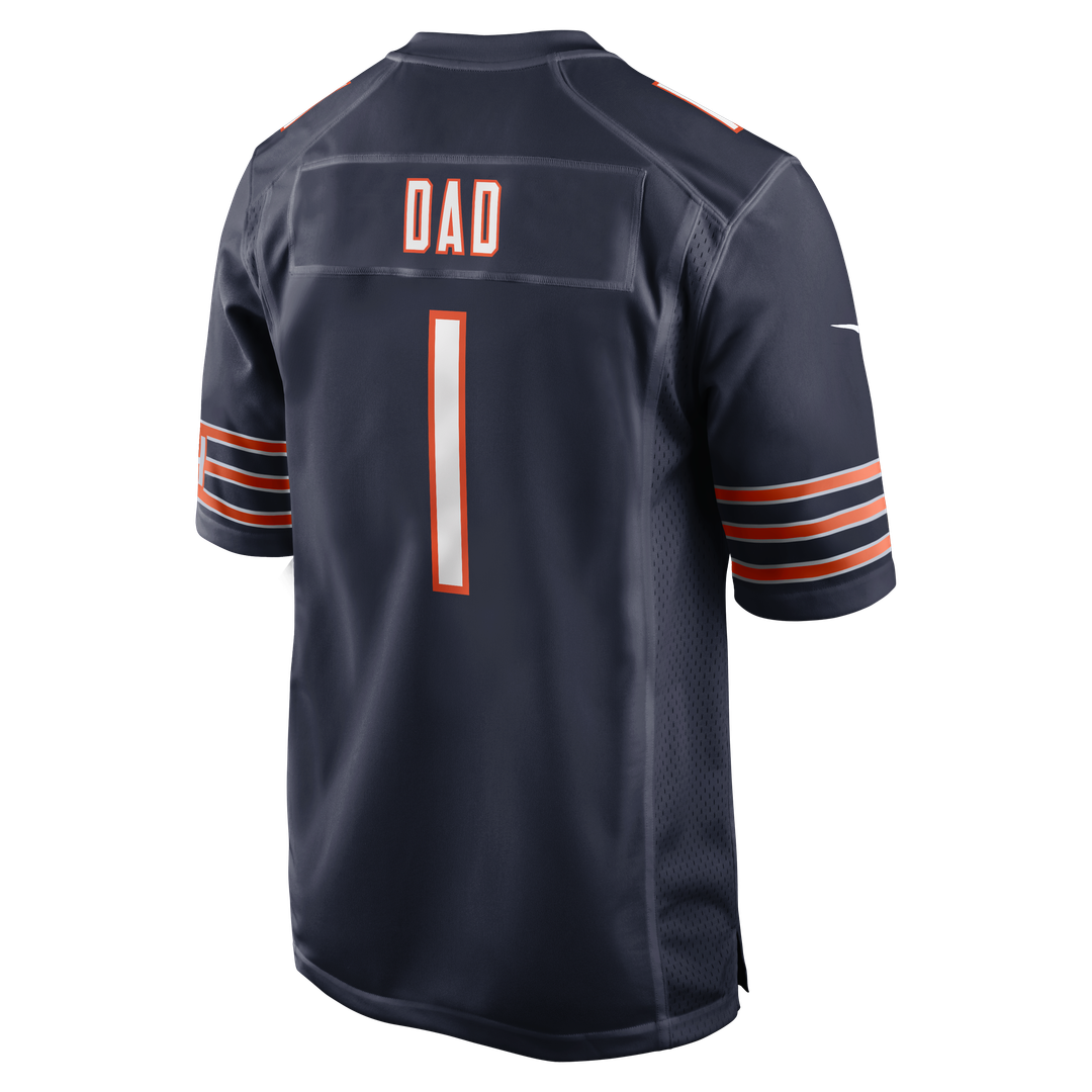 Number 1 Dad Chicago Bears Nike Game Jersey - Navy Official NFL Team Apparel Football Fan Gear