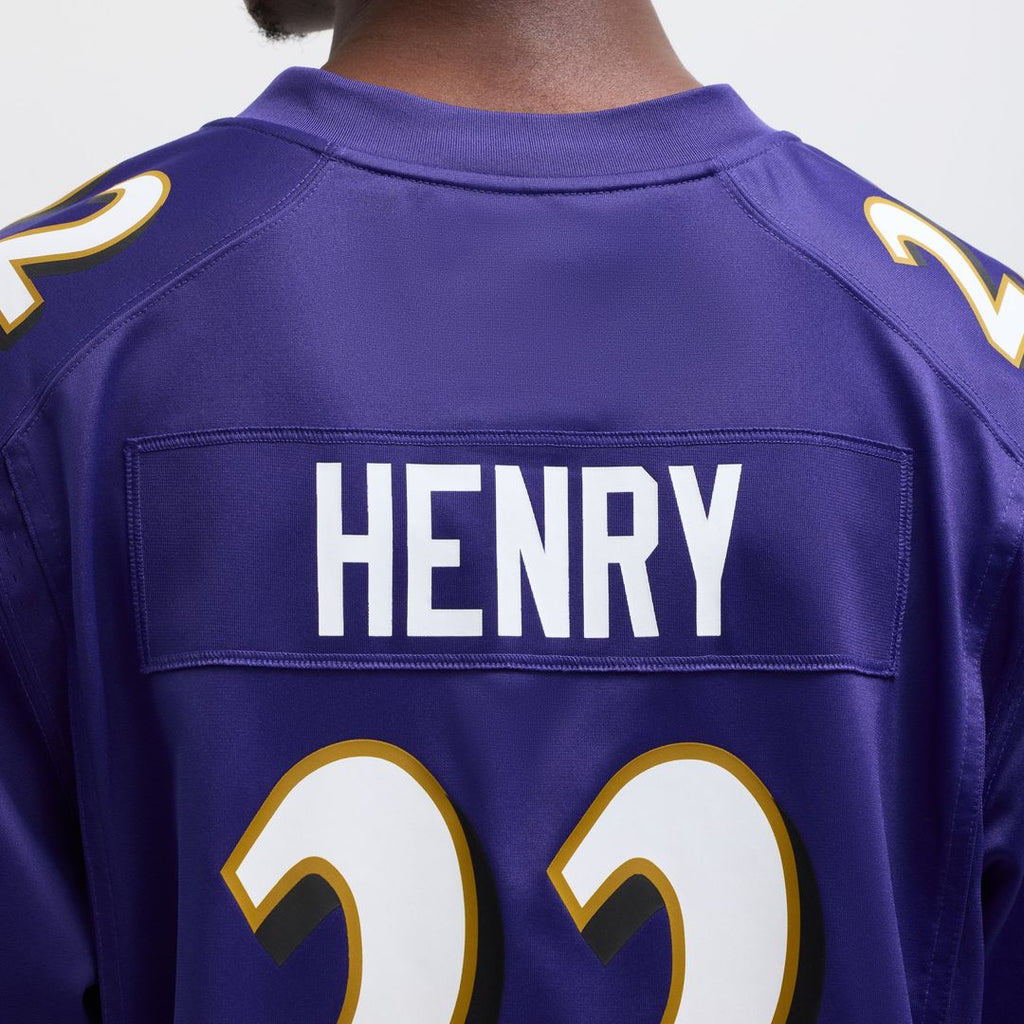 Derrick Henry Baltimore Ravens Nike Game Player Jersey - Purple Official NFL Team Apparel Football Fan Gear