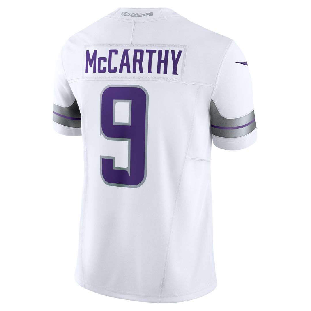 J.J. McCarthy Minnesota Vikings Nike Vapor F.U.S.E. Limited Jersey - White Official NFL Team Apparel Football Fan Gear