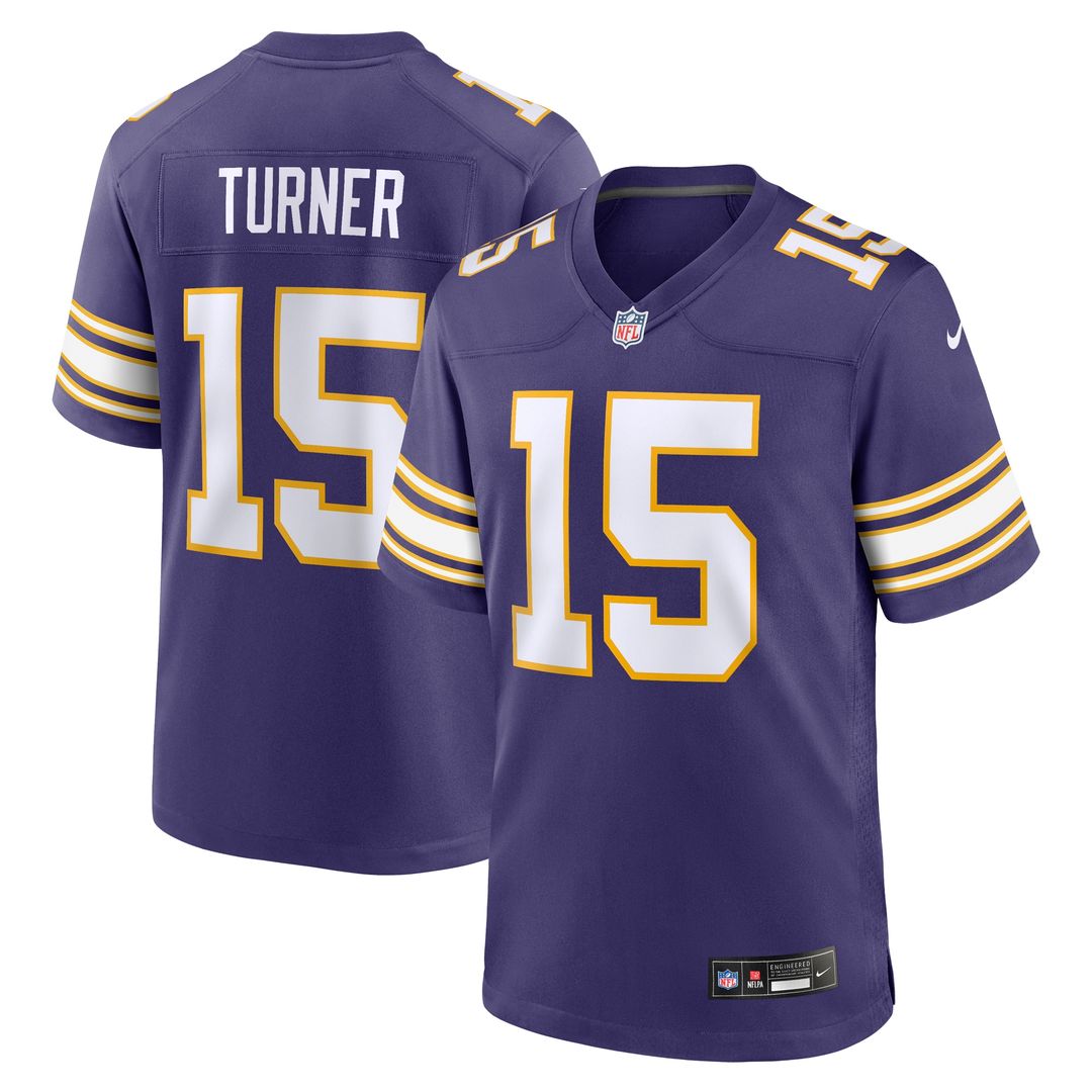 Dallas Turner Minnesota Vikings Nike Alternate Game Jersey - Purple Official NFL Team Apparel Football Fan Gear