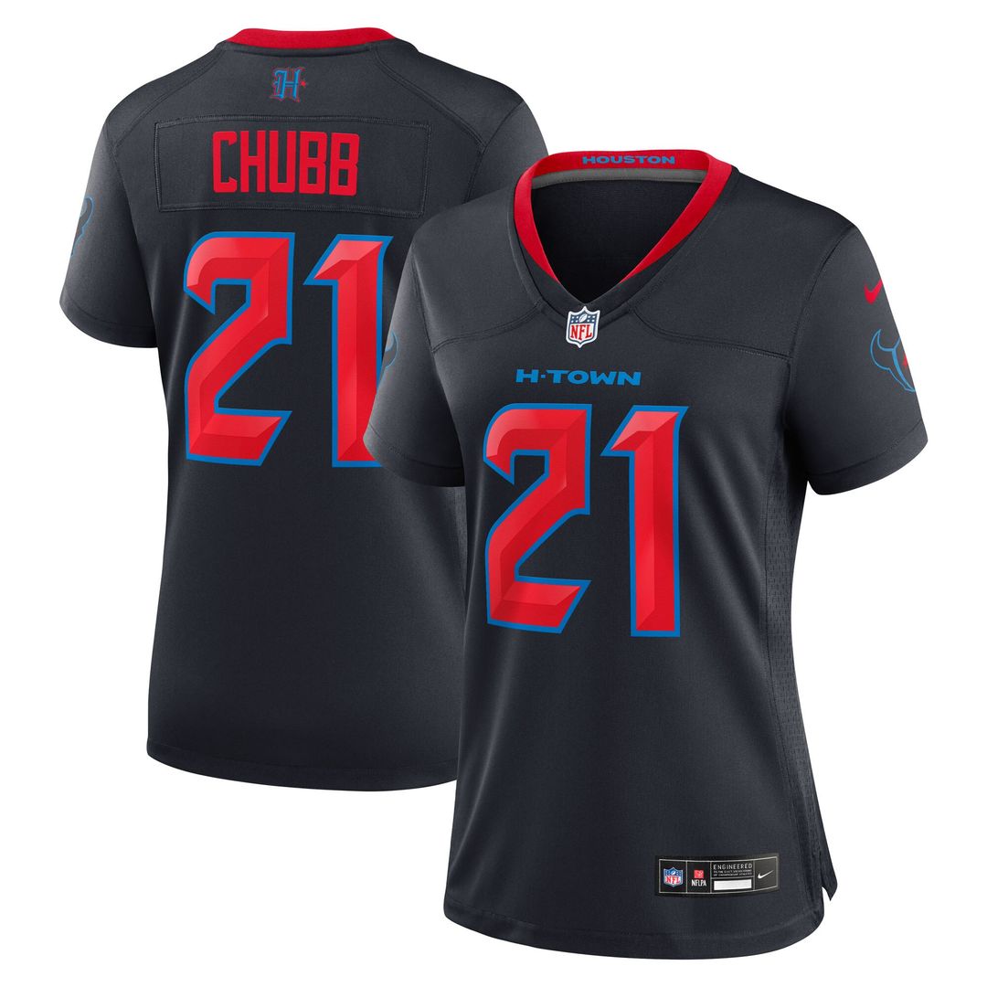 Nick Chubb Houston Texans Nike Women's Game Jersey - Navy Official NFL Team Apparel Football Fan Gear