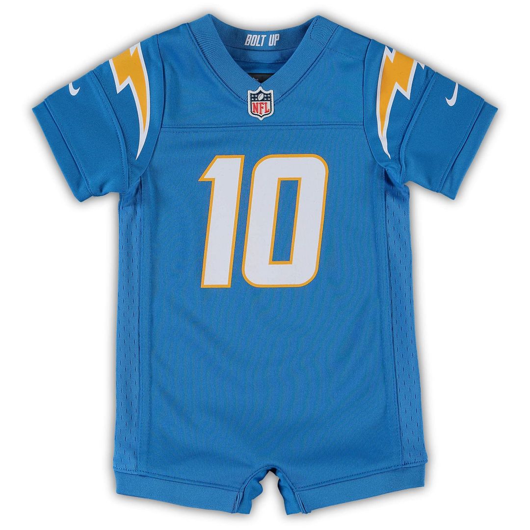 Justin Herbert Los Angeles Chargers Nike Infant Game Romper Jersey - Powder Blue Official NFL Team Apparel Football Fan Gear
