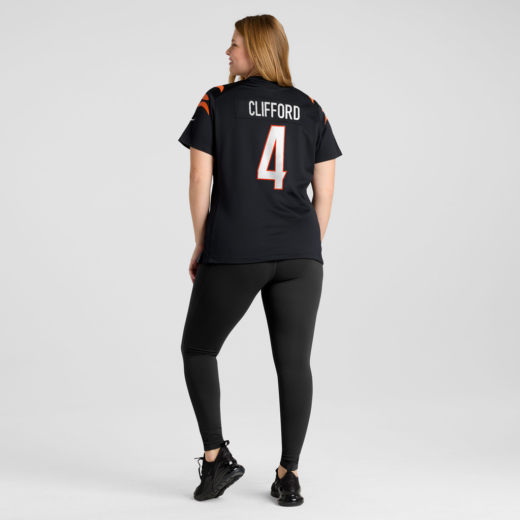 Sean Clifford Cincinnati Bengals Nike Women's Team Game Jersey - Black Official NFL Team Apparel Football Fan Gear