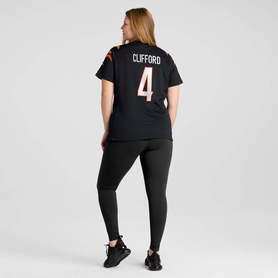 Sean Clifford Cincinnati Bengals Nike Women's Team Game Jersey - Black Official NFL Team Apparel Football Fan Gear