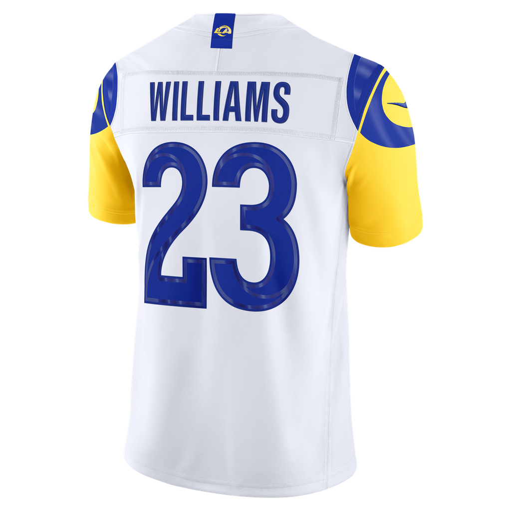 Kyren Williams Los Angeles Rams Nike Vapor F.U.S.E. Stitched Limited Jersey - White Official NFL Team Apparel Football Fan Gear
