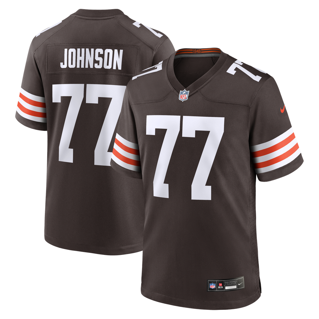 Zion Johnson Cleveland Browns Nike Team Game Jersey - Brown Official NFL Team Apparel Football Fan Gear