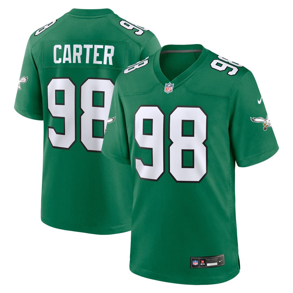 Jalen Carter Philadelphia Eagles Nike Alternate Game Jersey - Kelly Green Official NFL Team Apparel Football Fan Gear