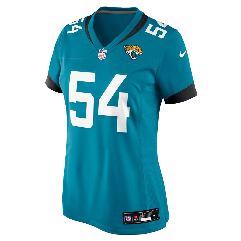 Jack Kiser Jacksonville Jaguars Nike Women's Team Game Jersey - Teal Official NFL Team Apparel Football Fan Gear