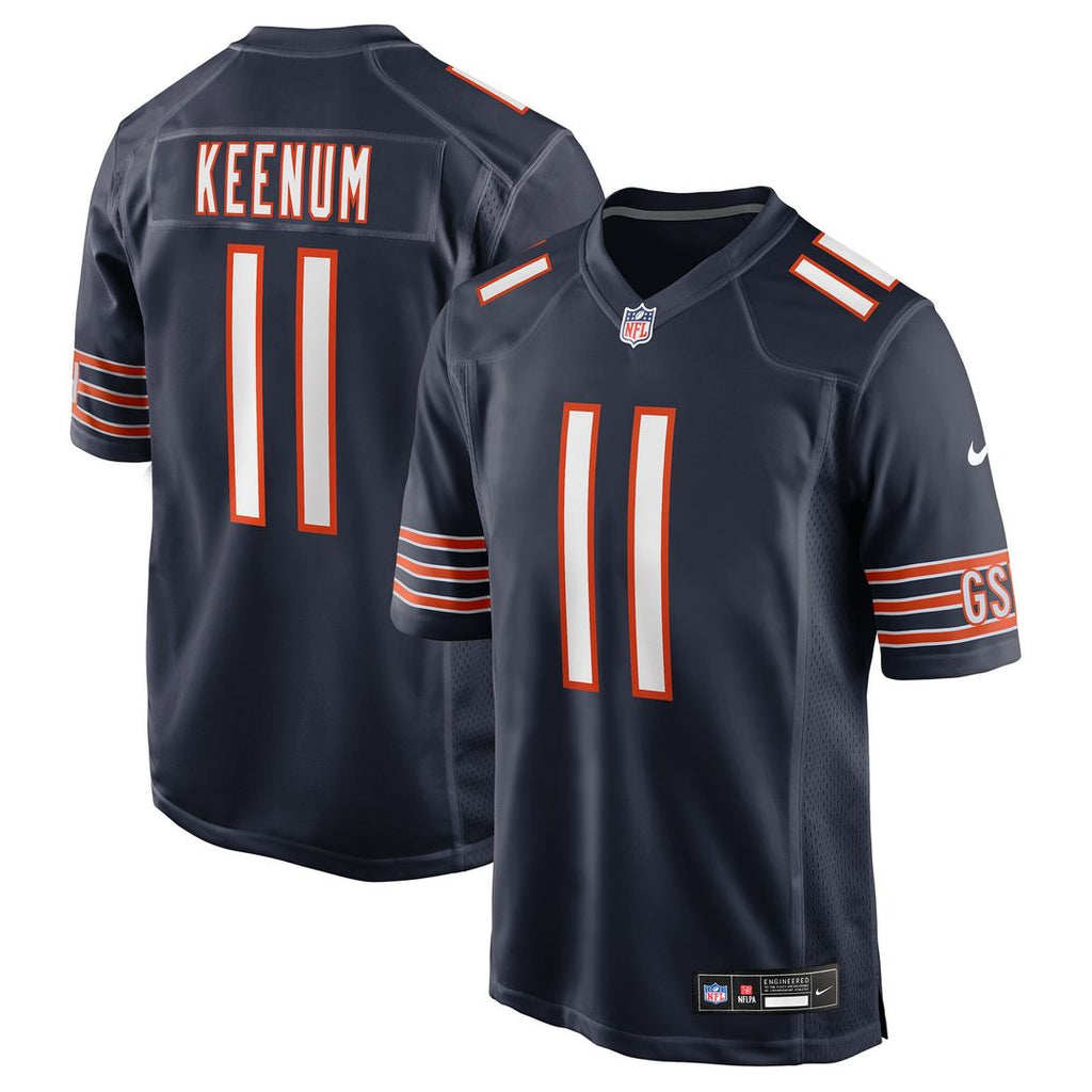 Case Keenum Chicago Bears Nike Team Game Jersey - Navy Official NFL Team Apparel Football Fan Gear