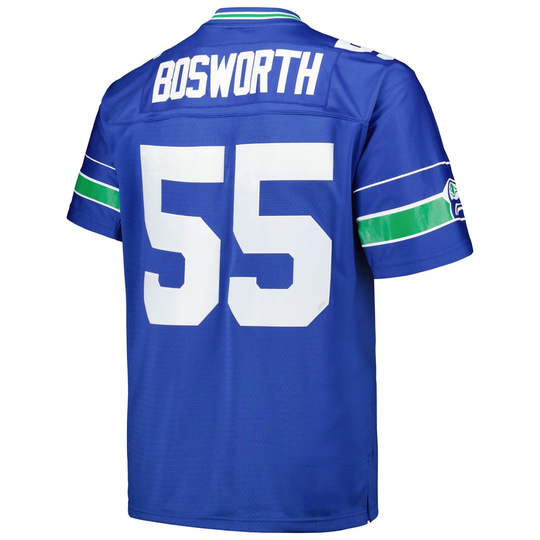 Brian Bosworth Seattle Seahawks Mitchell & Ness Big & Tall 1987 Legacy Retired Player Jersey - Royal Official NFL Team Apparel Football Fan Gear