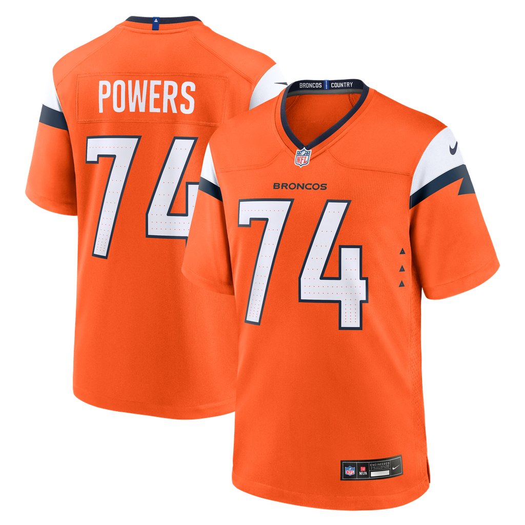 Ben Powers Denver Broncos Nike Team Game Jersey - Orange Official NFL Team Apparel Football Fan Gear