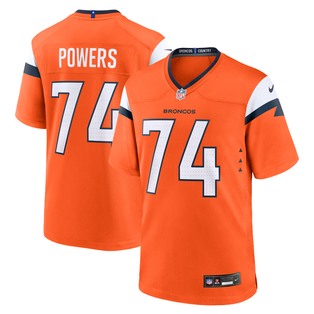 Ben Powers Denver Broncos Nike Team Game Jersey - Orange Official NFL Team Apparel Football Fan Gear