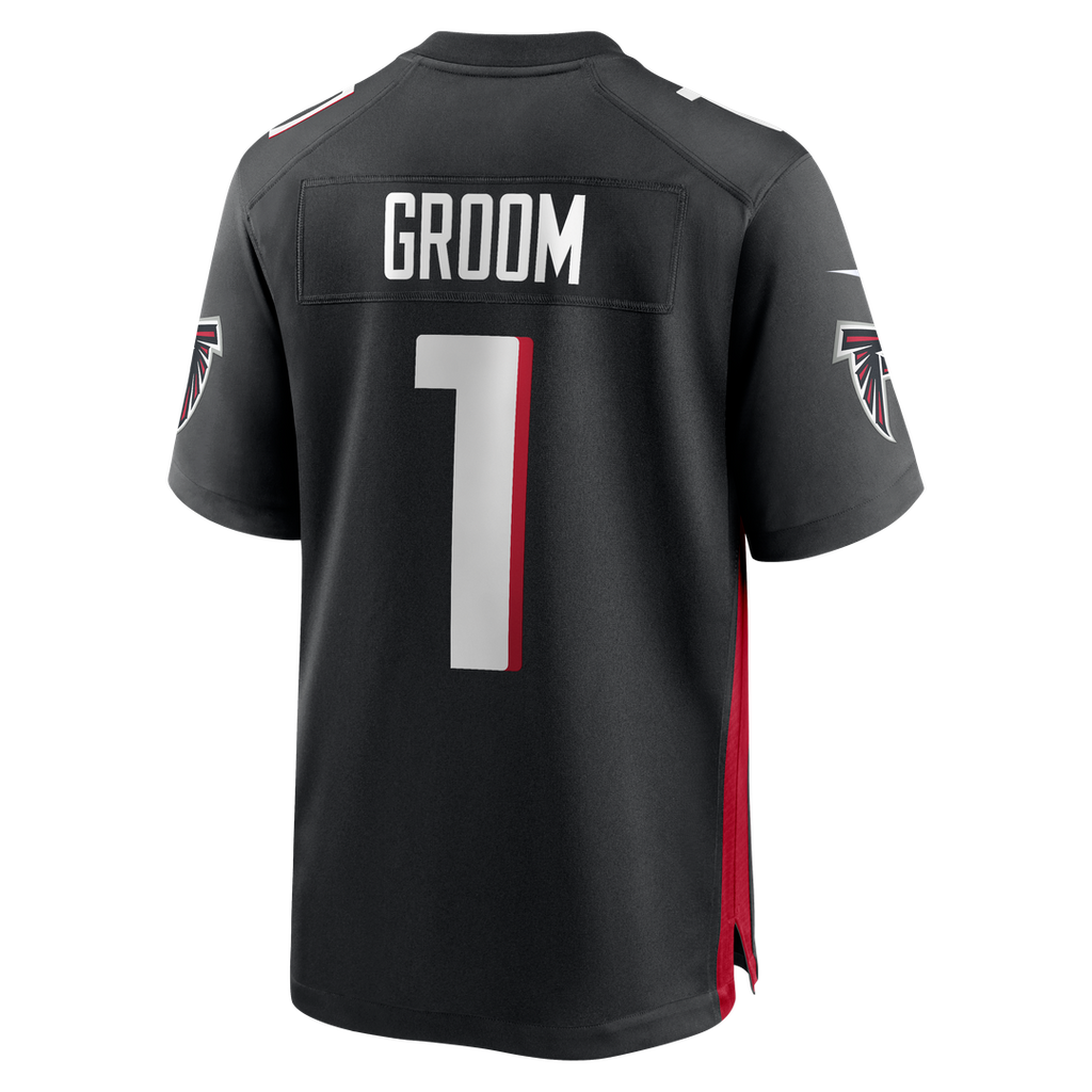 Number 1 Groom Atlanta Falcons Nike Game Jersey - Black Official NFL Team Apparel Football Fan Gear