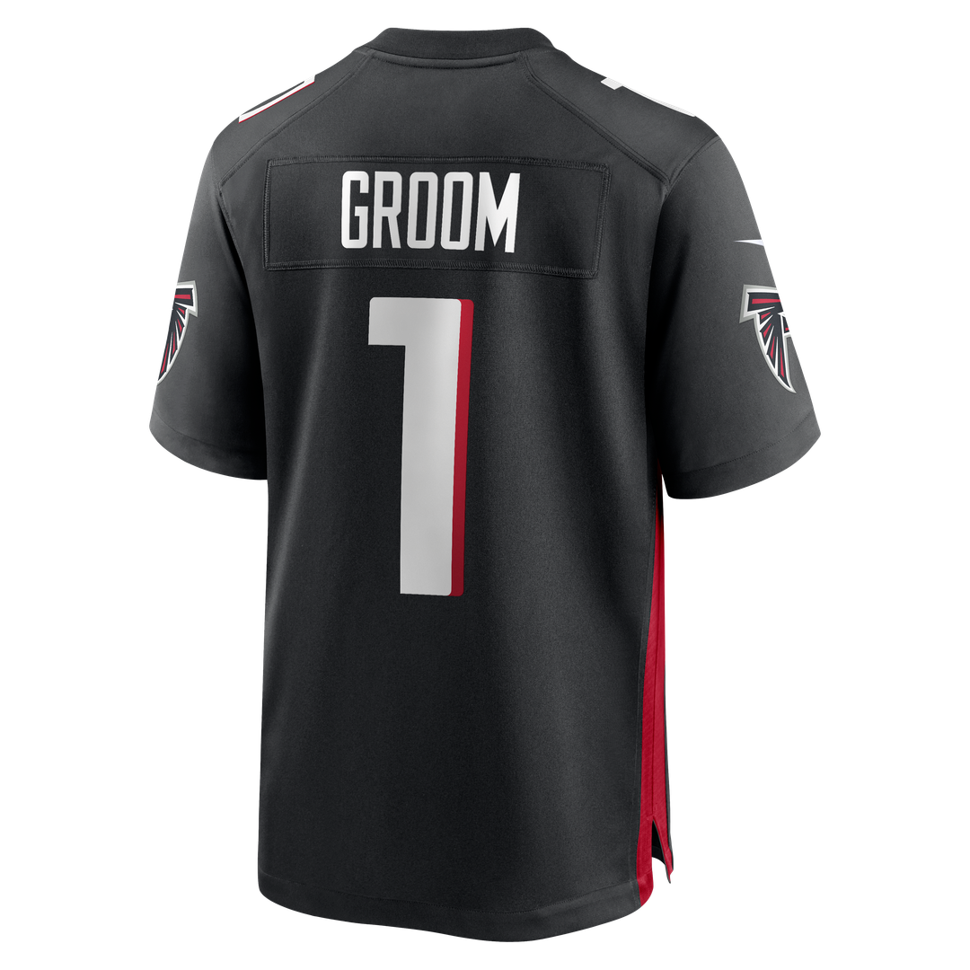 Number 1 Groom Atlanta Falcons Nike Game Jersey - Black Official NFL Team Apparel Football Fan Gear