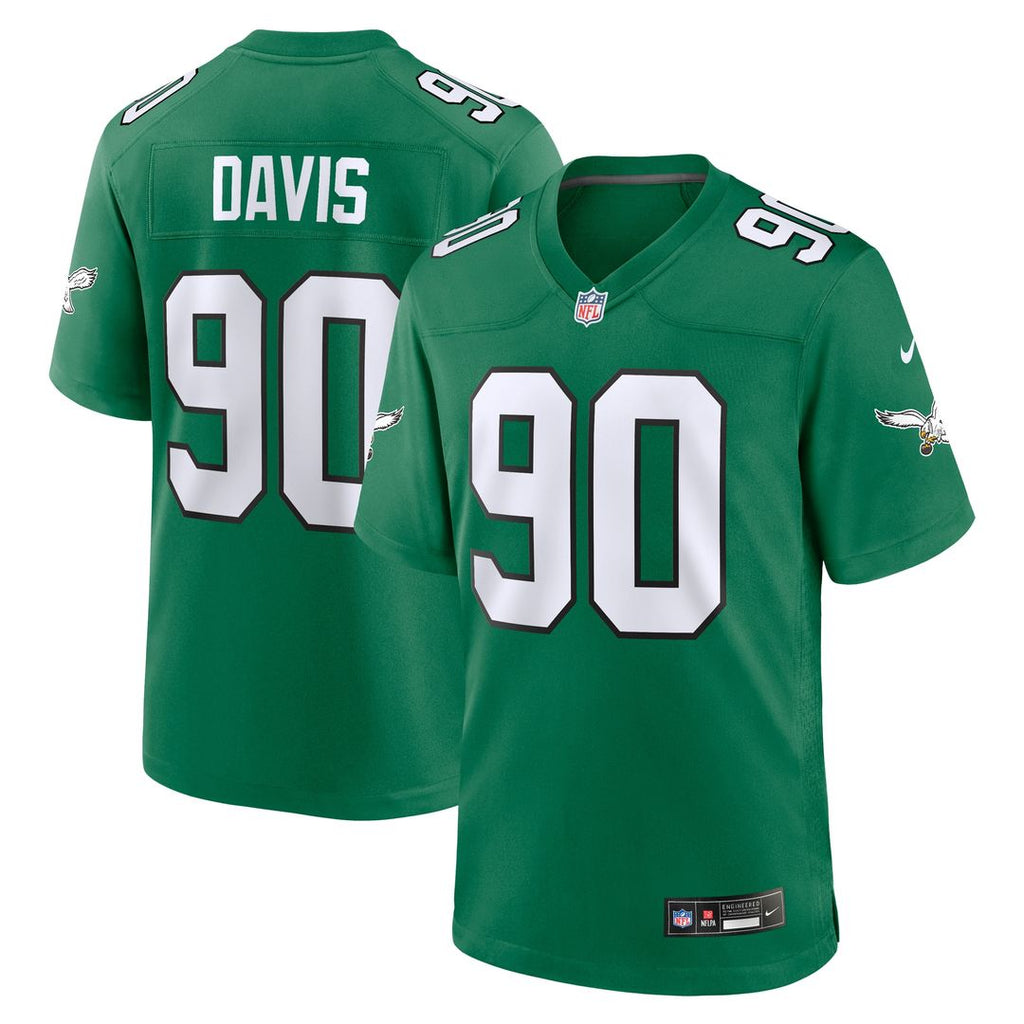 Jordan Davis Philadelphia Eagles Nike Alternate Game Jersey - Kelly Green Official NFL Team Apparel Football Fan Gear