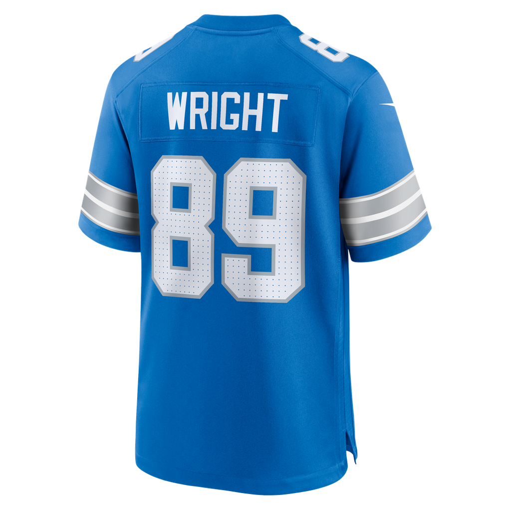 Brock Wright Detroit Lions Nike Team Game Jersey - Blue Official NFL Team Apparel Football Fan Gear
