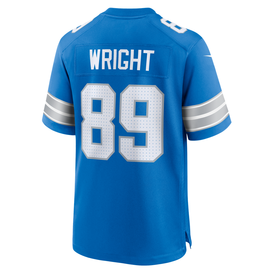 Brock Wright Detroit Lions Nike Team Game Jersey - Blue Official NFL Team Apparel Football Fan Gear