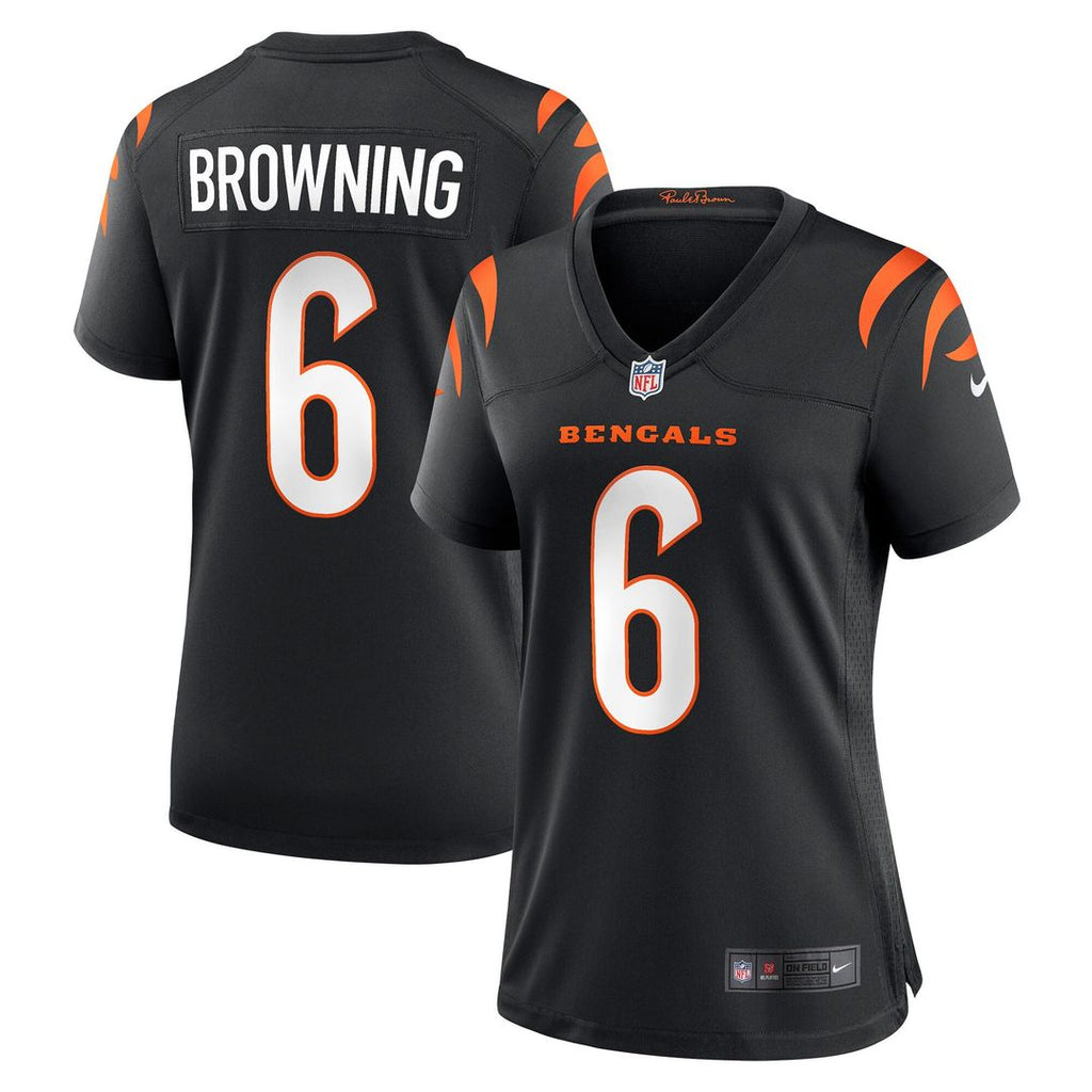 Jake Browning Cincinnati Bengals Nike Women's Game Jersey - Black Official NFL Team Apparel Football Fan Gear