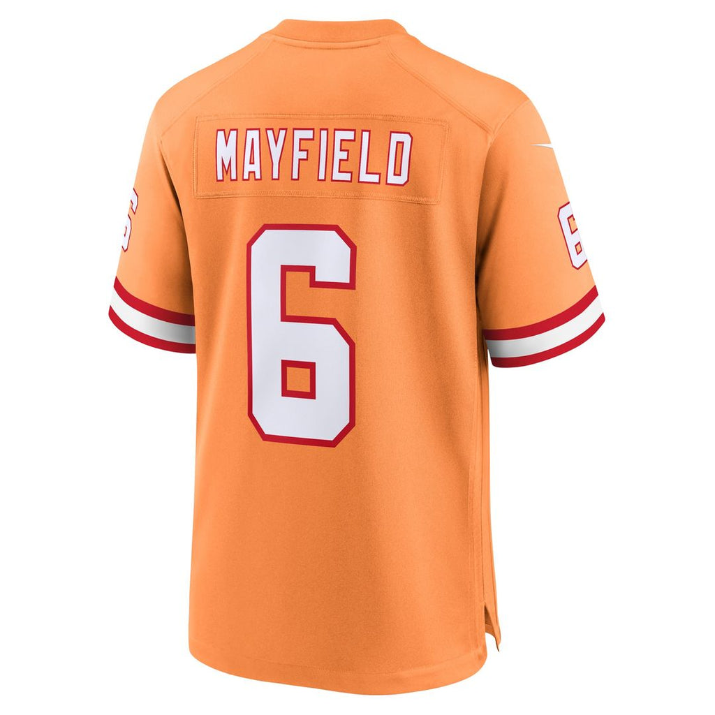 Baker Mayfield Tampa Bay Buccaneers Nike Throwback Game Jersey - Orange Official NFL Team Apparel Football Fan Gear