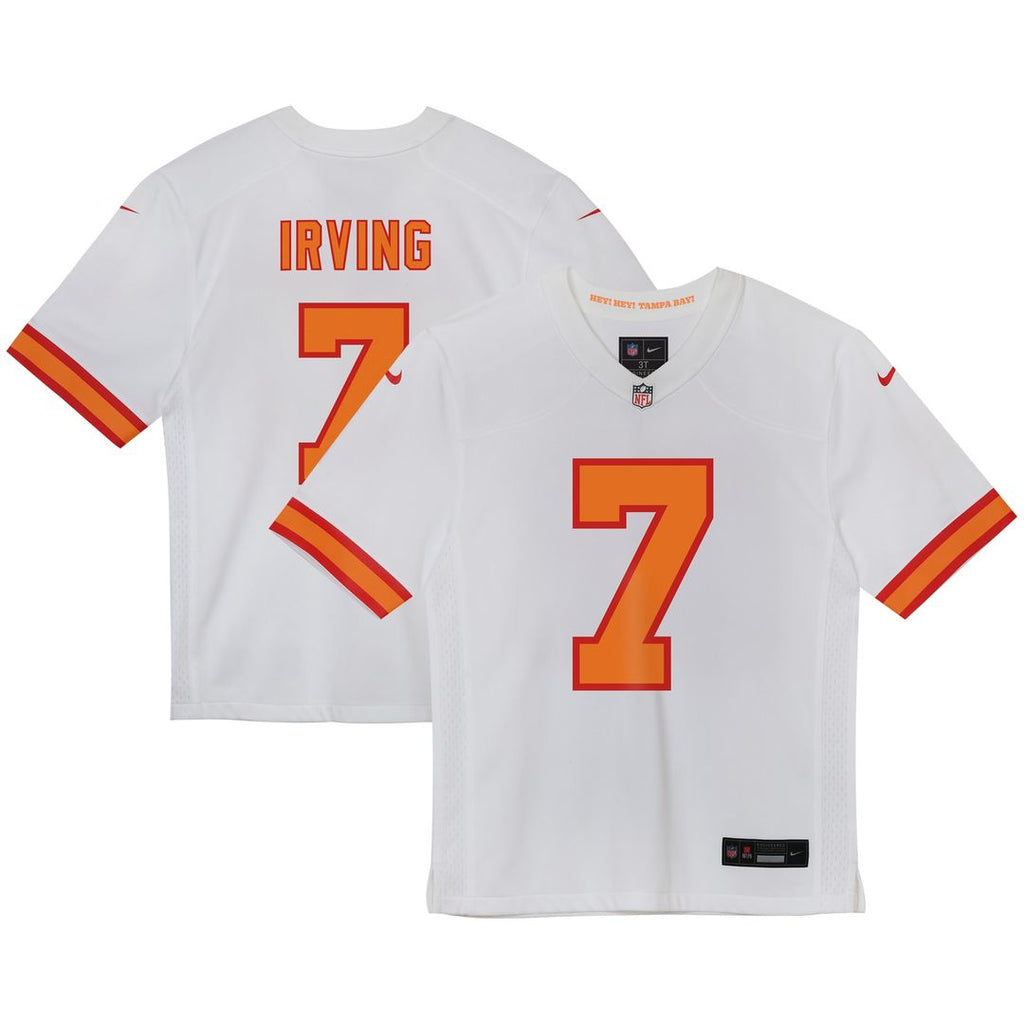 Bucky Irving '76 Tampa Bay Buccaneers Preschool Game Jersey - White Official NFL Team Apparel Football Fan Gear