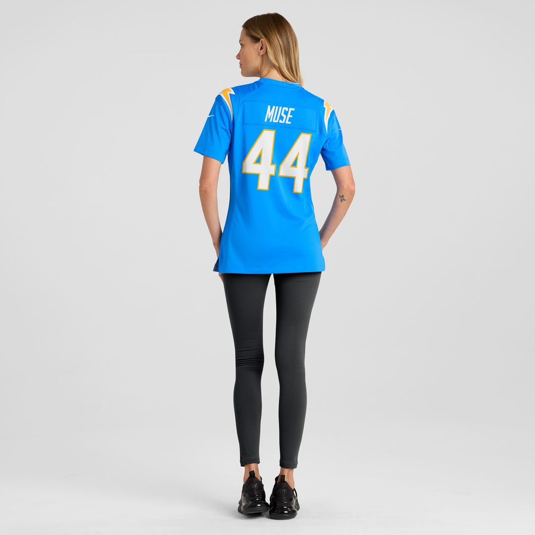 Tanner Muse Los Angeles Chargers Nike Women's Team Game Jersey - Powder Blue Official NFL Team Apparel Football Fan Gear