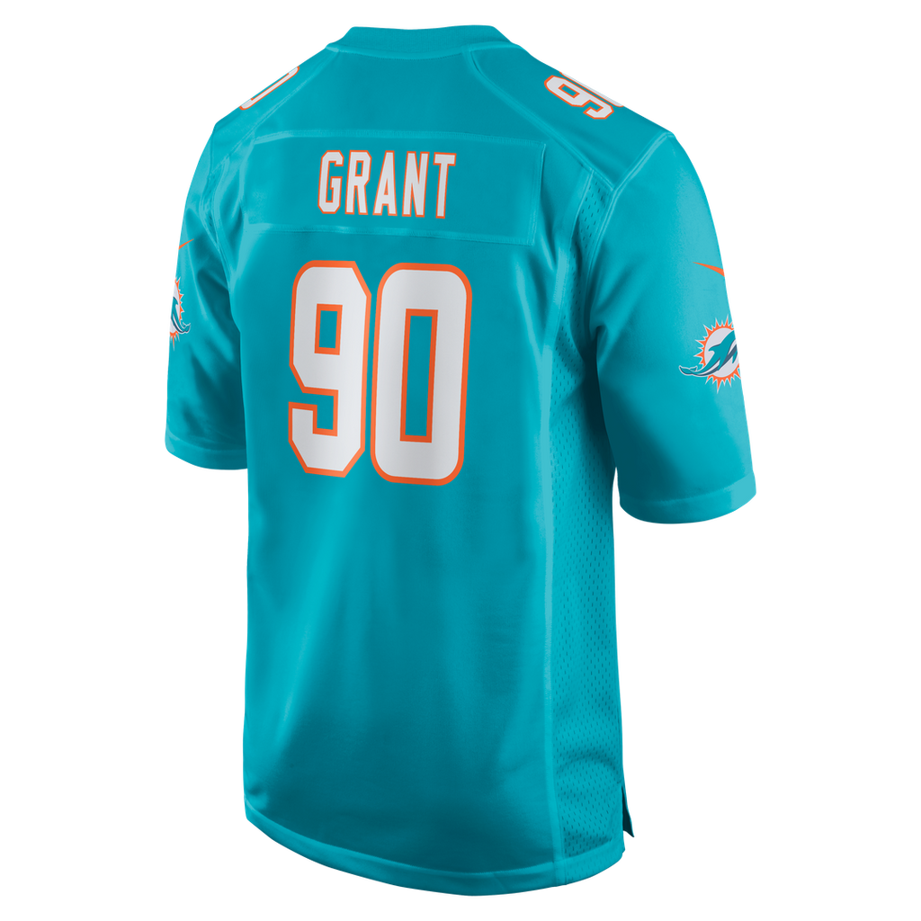 Kenneth Grant Miami Dolphins Nike Team Game Jersey - Aqua Official NFL Team Apparel Football Fan Gear