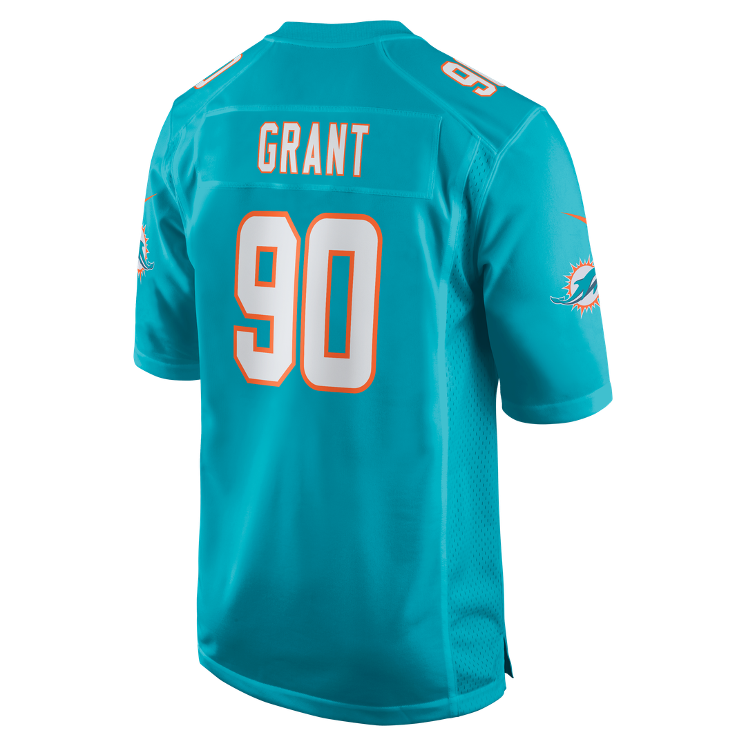 Kenneth Grant Miami Dolphins Nike Team Game Jersey - Aqua Official NFL Team Apparel Football Fan Gear