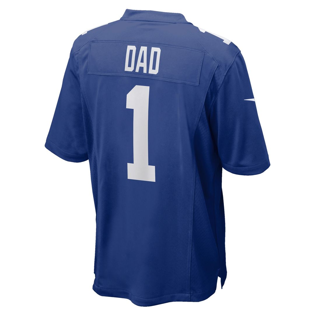 Number 1 Dad New York Giants Nike Game Jersey - Royal Official NFL Team Apparel Football Fan Gear