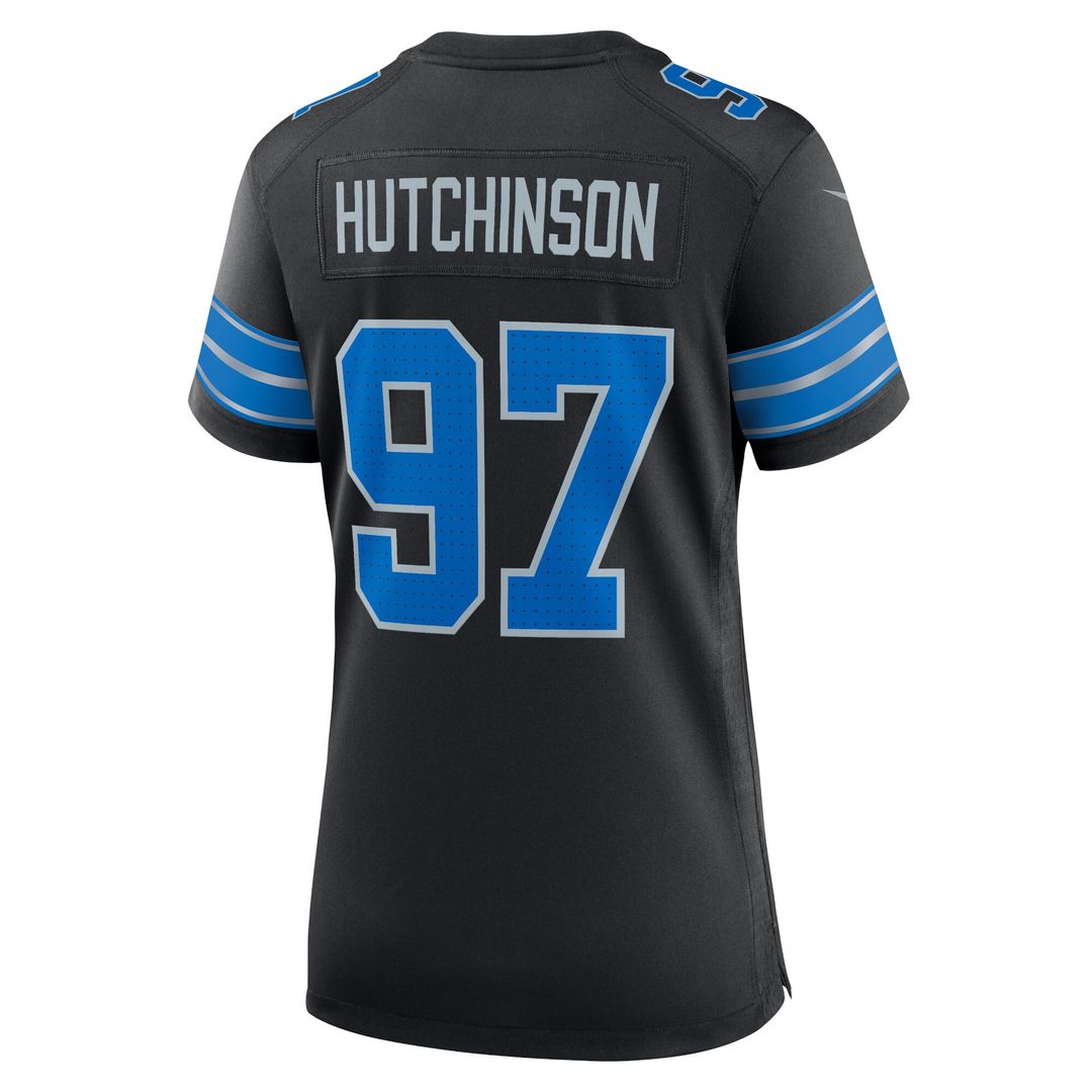 Aidan Hutchinson Detroit Lions Nike Women's 2nd Alternate Game Jersey - Black Official NFL Team Apparel Football Fan Gear