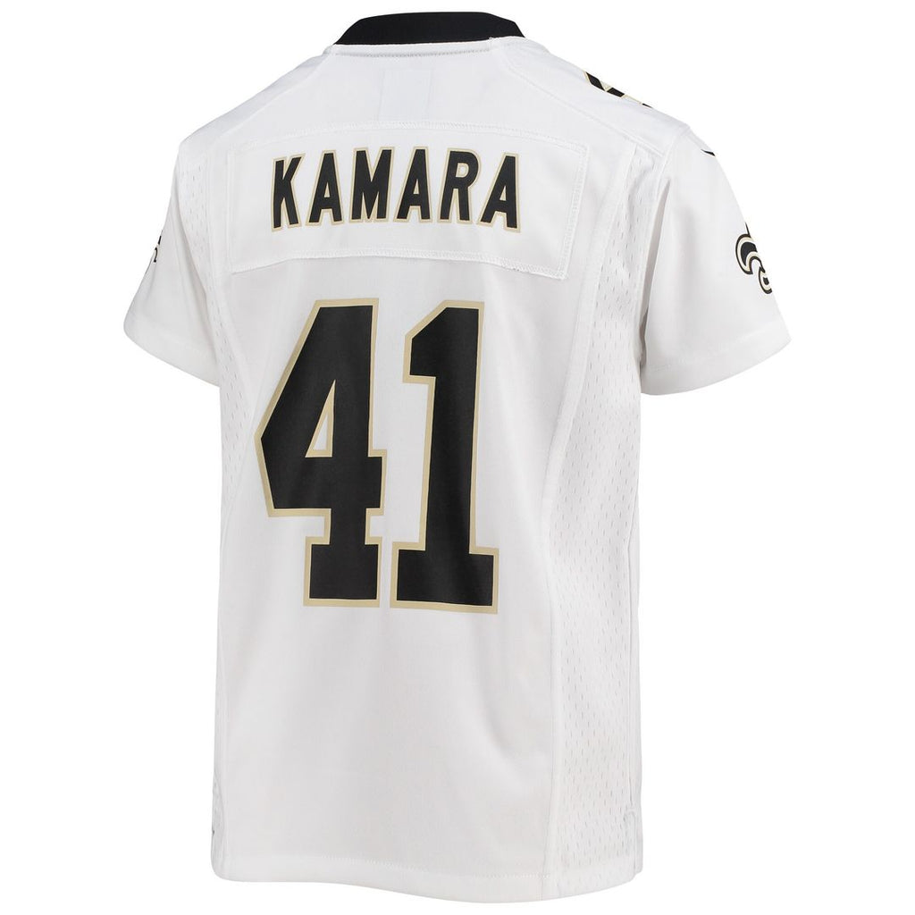 Alvin Kamara New Orleans Saints Nike Youth Game Jersey - White Official NFL Team Apparel Football Fan Gear