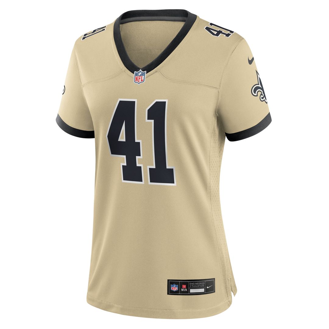 Alvin Kamara New Orleans Saints Nike Women's Gameday Golds Alternate Game Player Jersey - Gold Official NFL Team Apparel Football Fan Gear
