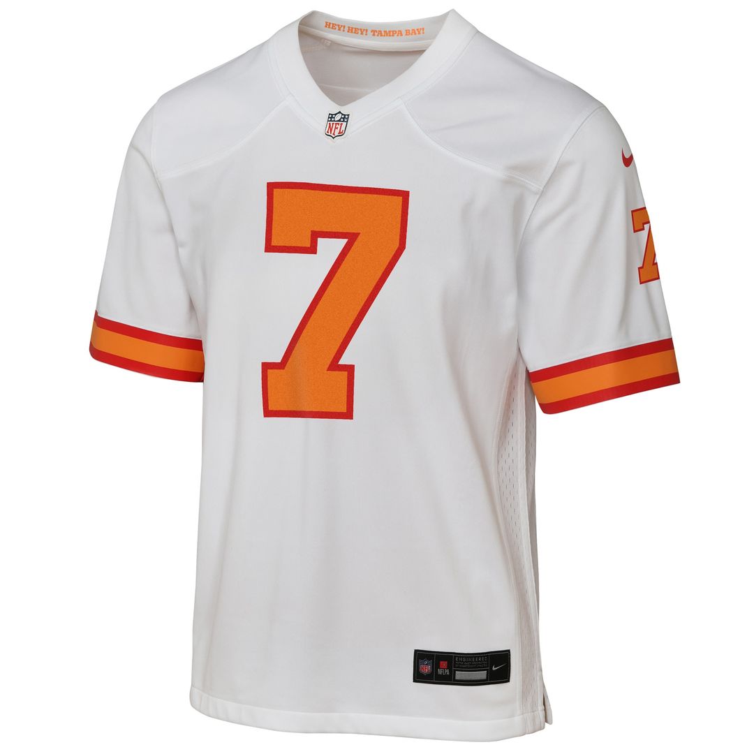 Bucky Irving Tampa Bay Buccaneers Nike Youth Alternate Game Jersey - Pewter Official NFL Team Apparel Football Fan Gear