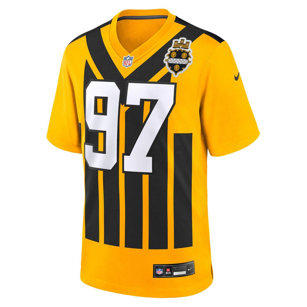 Cameron Heyward Pittsburgh Steelers Nike Alternate 1933 Throwback Game Jersey - Gold Official NFL Team Apparel Football Fan Gear
