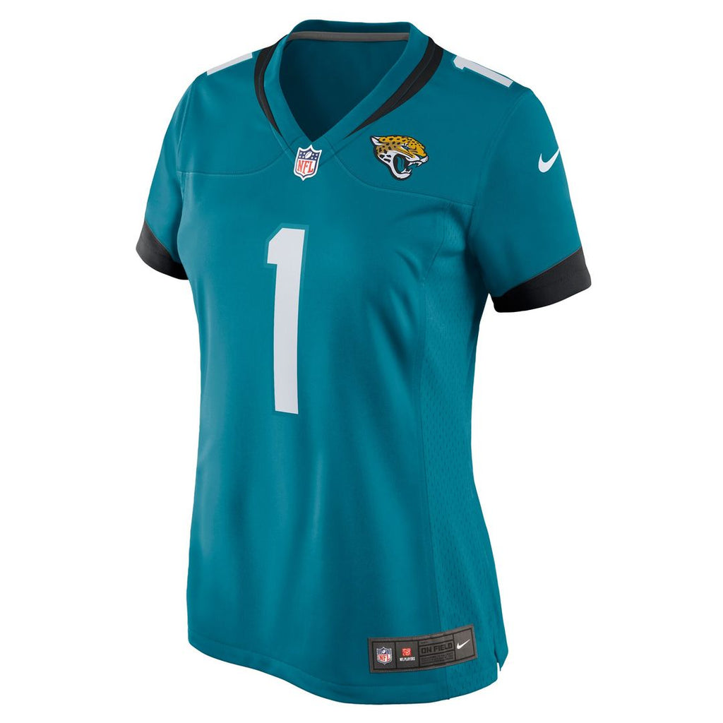Number 1 Mom Jacksonville Jaguars Nike Women's Game Jersey - Teal Official NFL Team Apparel Football Fan Gear