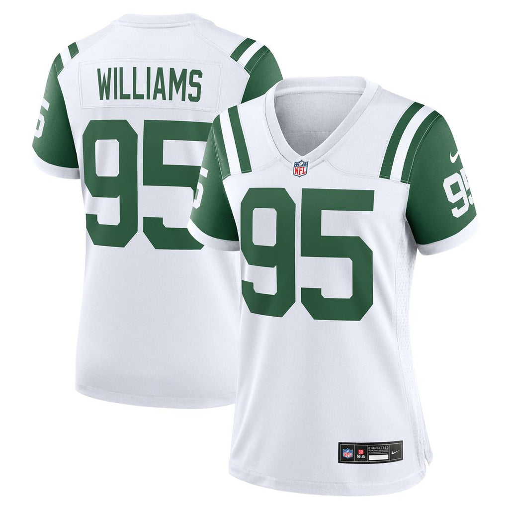 Quinnen Williams New York Jets Nike Women's Classic Alternate Game Jersey - White Official NFL Team Apparel Football Fan Gear