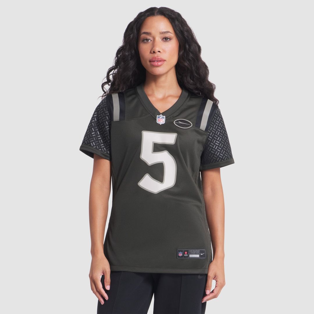 Garrett Wilson New York Jets Nike Women's 2025 Rivalries Collection Game Jersey - Gotham Green Official NFL Team Apparel Football Fan Gear