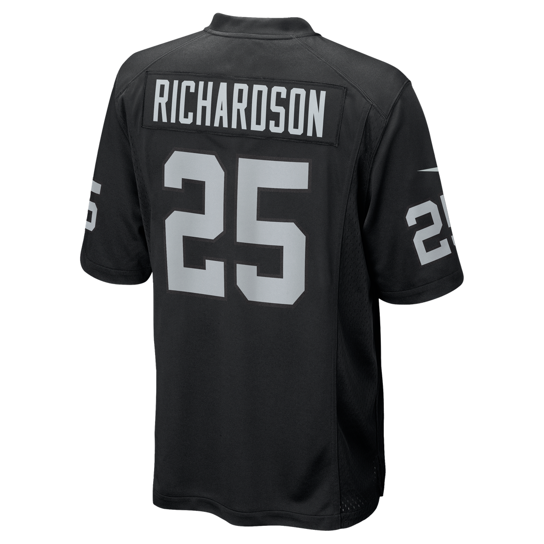 Decamerion Richardson Las Vegas Raiders Nike Team Game Jersey - Black Official NFL Team Apparel Football Fan Gear